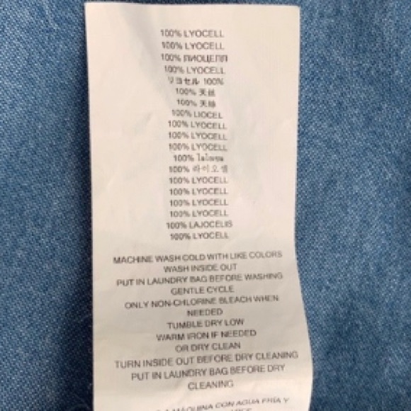 Michael Kors denim tunic with gold chain lacing - Picture 14 of 17